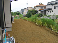 庭土の入れ替え工事
